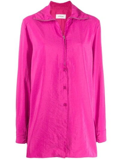 Shop Lemaire Zip-up Shirt Jacket In Pink