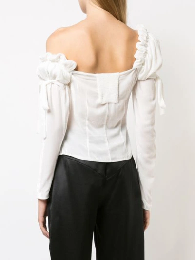 Shop Magda Butrym Asymmetric Blouse In White