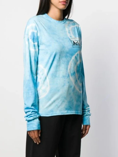 Shop Aries Logo Print Sweatshirt In Blue