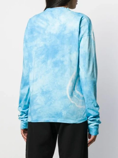 Shop Aries Logo Print Sweatshirt In Blue