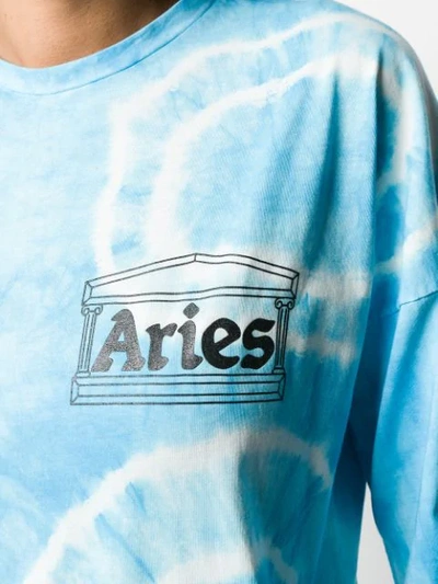 Shop Aries Logo Print Sweatshirt In Blue