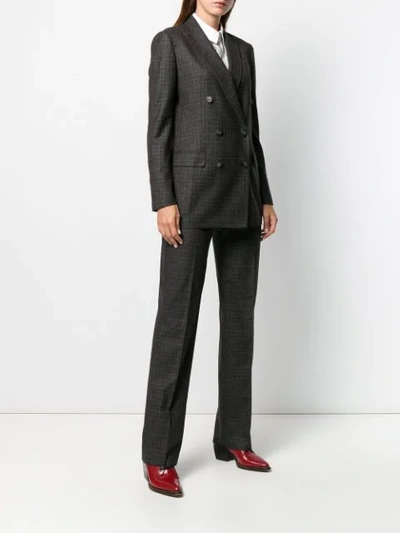 Shop Tagliatore Checked Two Piece Suit In Grey
