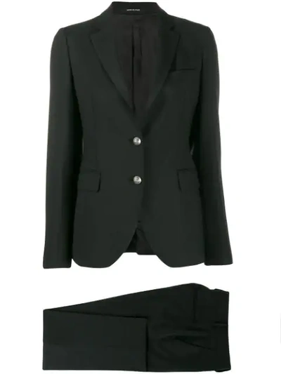 Shop Tagliatore Einreihiger Anzug In Black