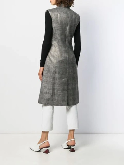 Shop Blanca Sleeveless Blazer In Grey
