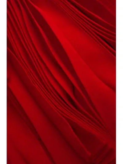 Shop A.w.a.k.e. Doric Asymmetric Pleated Skirt In Red