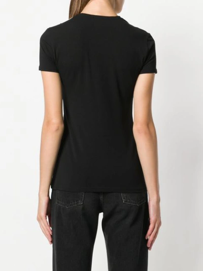 Shop Versace Jeans Contrast Short-sleeve T-shirt - Black