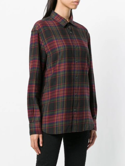 Shop Aspesi Tartan Print Buttoned Shirt In Multicolour