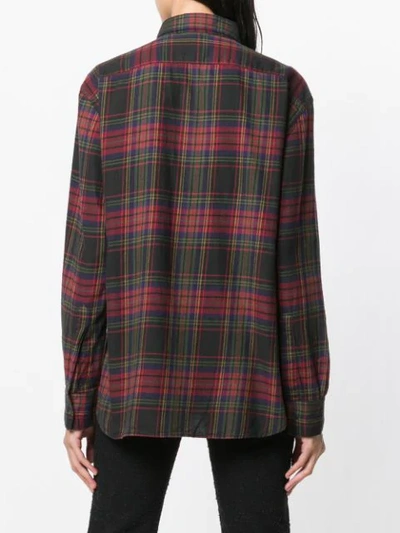 Shop Aspesi Tartan Print Buttoned Shirt In Multicolour