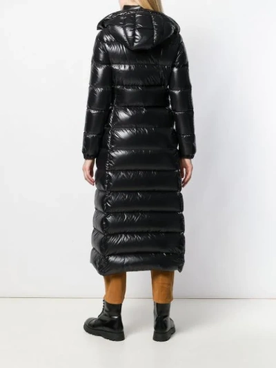 Shop Moncler Long Puffer Jacket In Black