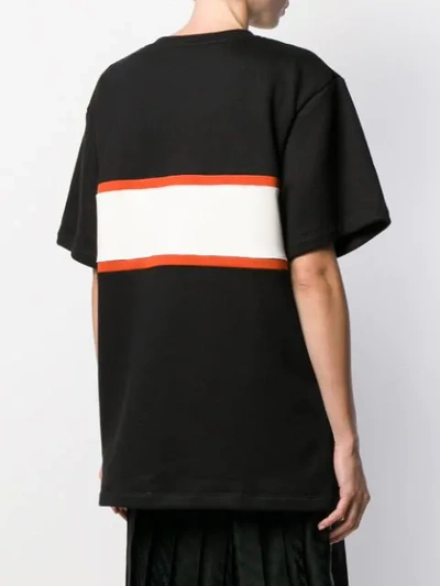 Shop Off-white Contrasting Panels T-shirt Dress In Black