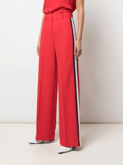 Shop Milly Wide-leg Trousers In Red