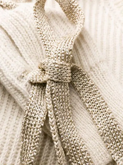 Shop Nude Lace-up Detail Jumper In Neutrals