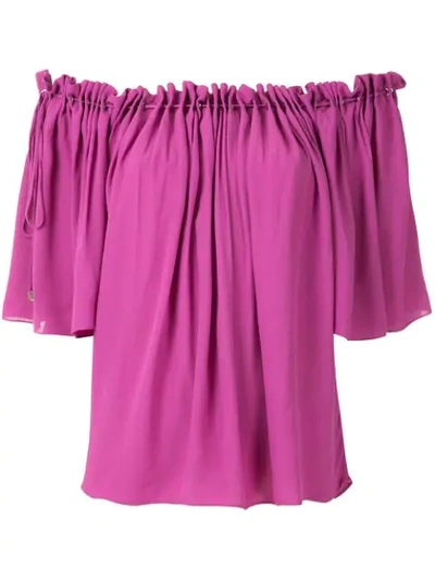 Shop Tufi Duek Schulterfreie Bluse In Pink
