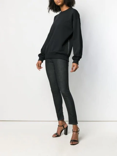 Shop Victoria Victoria Beckham Logo Sweatshirt In Black