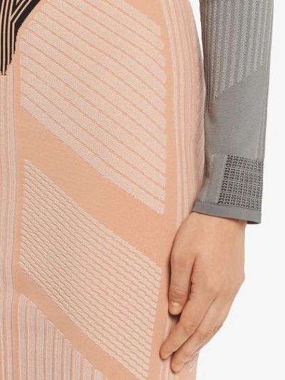 Shop Prada Pencil Knitted Skirt In Neutrals
