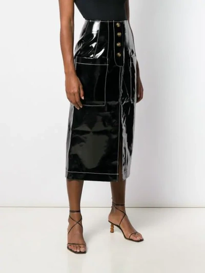 Shop Rejina Pyo High-waisted Midi Skirt In Black