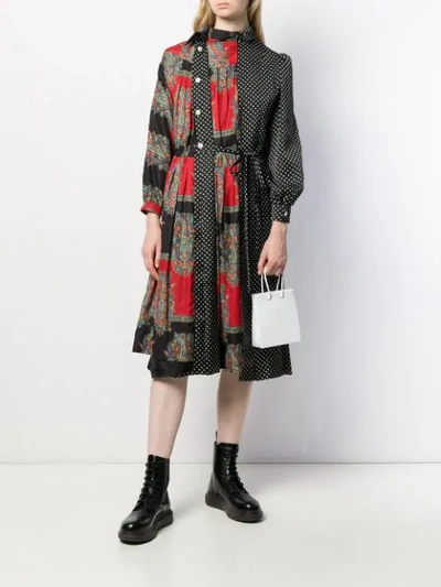 Shop Junya Watanabe Deconstructed Shirt Dress In Black