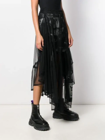 Shop Barbara Bologna Asymmetric Flared Skirt In Black