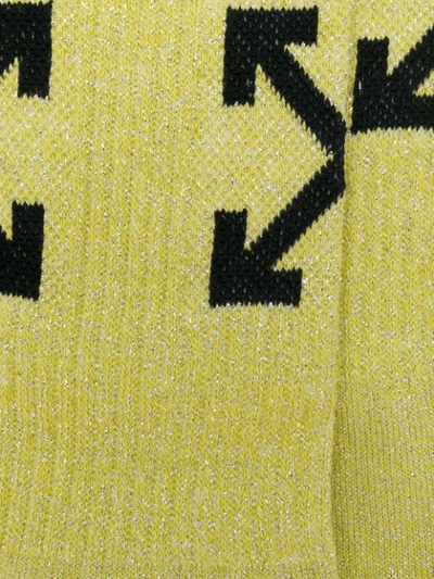 Shop Off-white Logo Intarsia Socks - Yellow