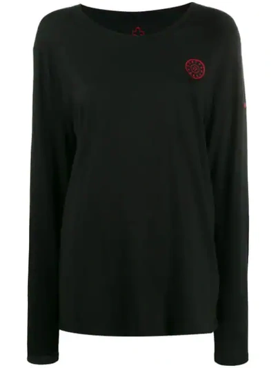 Shop A.f.vandevorst Logo Patch Long Sleeve Top In 19220 Black