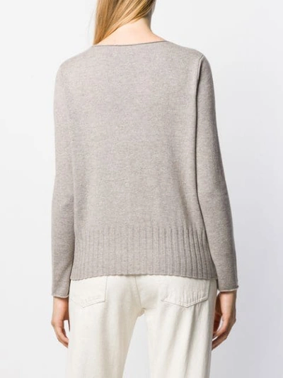 Shop Allude Boat Neck Sweater In Neutrals
