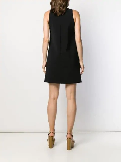 Moschino Mythological Creatures Crepe Dress In Black