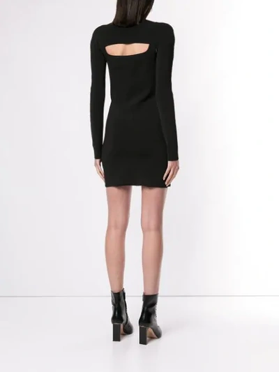 Shop Dion Lee Fitted Mini Dress In Black