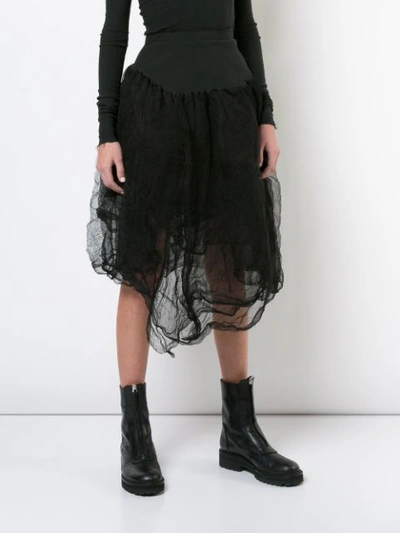 Shop Marc Le Bihan High-waisted Tulle Skirt In Black