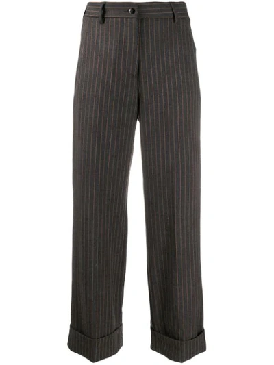 PINSTRIPE CROPPED TROUSERS