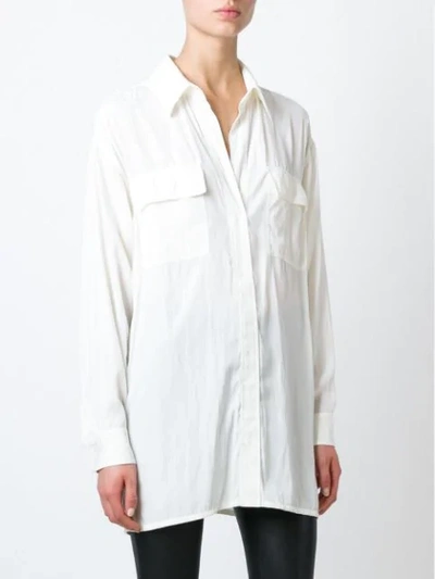 Shop Lanvin Oversized Shirt In Neutrals