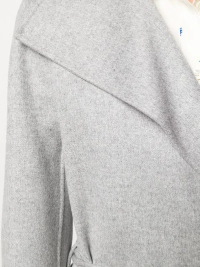 Shop Joseph Lima Tie-waist Coat In Grey