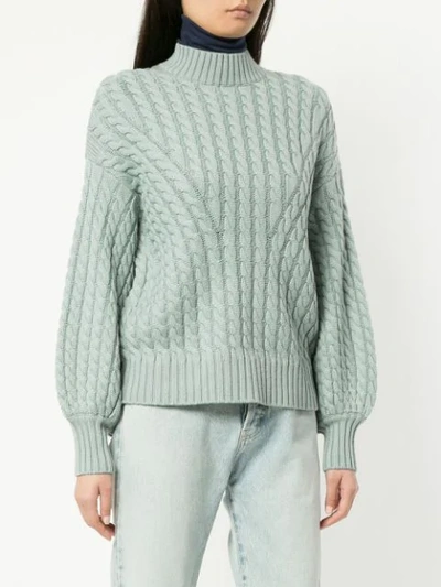 Shop Zimmermann Tempest Cable Sweater - Blue
