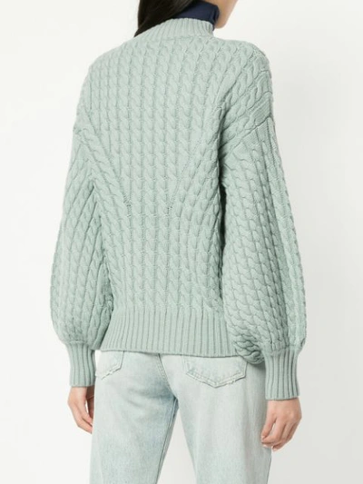 Shop Zimmermann Tempest Cable Sweater - Blue