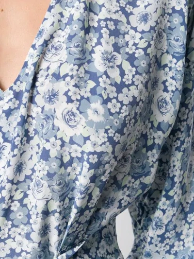 Shop Stella Mccartney Floral Jumpsuit In Blue