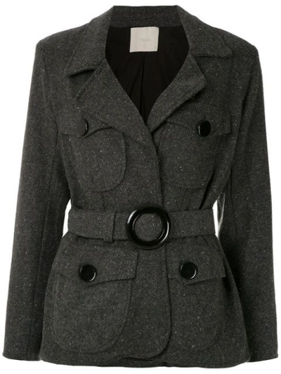 Shop Framed London Coat In Grey