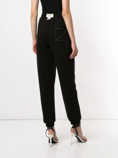 Shop Ruban Drawstring Jersey Trousers In Black