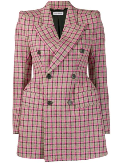 Shop Balenciaga Hourglass Blazer In Pink