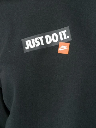 Shop Nike 'just Do It' Sweatshirt - Black