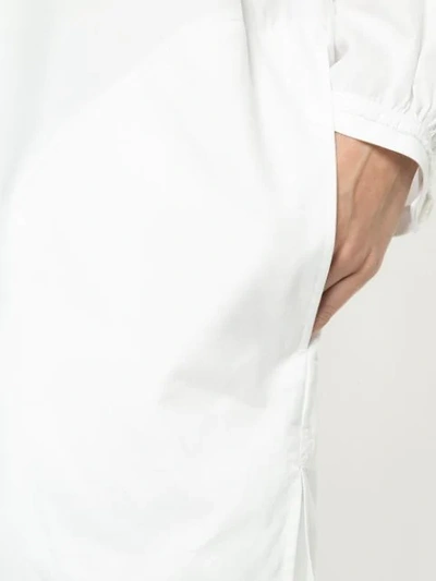 Shop Y's Elongated Collarless Shirt In White