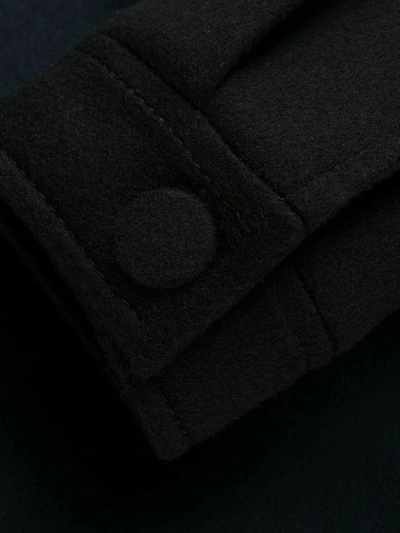 Shop Alexander Mcqueen Dual-tone Fitted Coat In Black