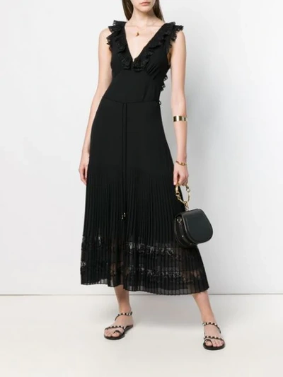 Shop Zimmermann Flutter Lace Dress In Black