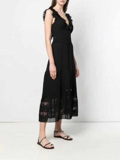 Shop Zimmermann Flutter Lace Dress In Black