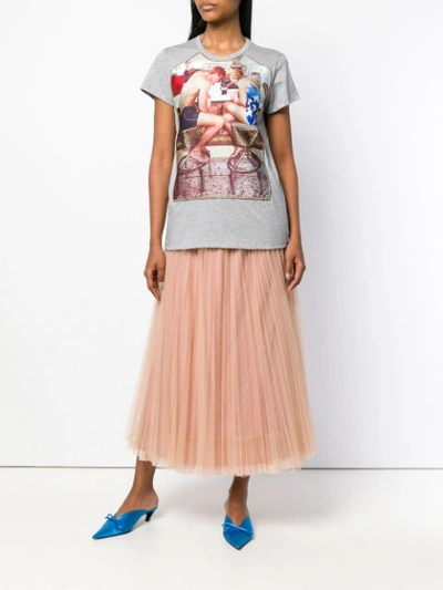 Shop Red Valentino Tulle Pleated Dress - Pink