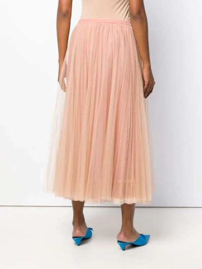 Shop Red Valentino Tulle Pleated Dress - Pink