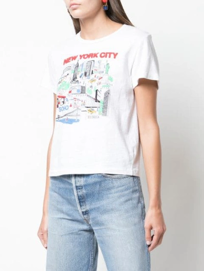 Shop Re/done New York City T-shirt In White