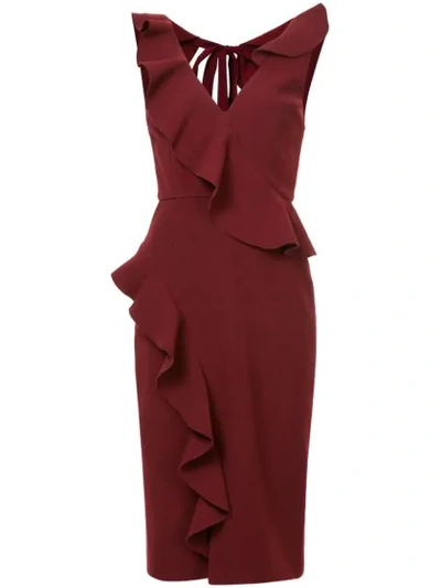 Shop Rebecca Vallance Sylvette Midi Dress - Red