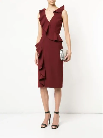 Shop Rebecca Vallance Sylvette Midi Dress - Red