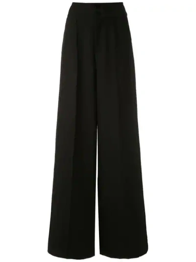 Shop Tufi Duek Wide Leg Tailored Trousers In Black