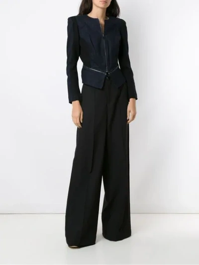 Shop Tufi Duek Wide Leg Tailored Trousers In Black