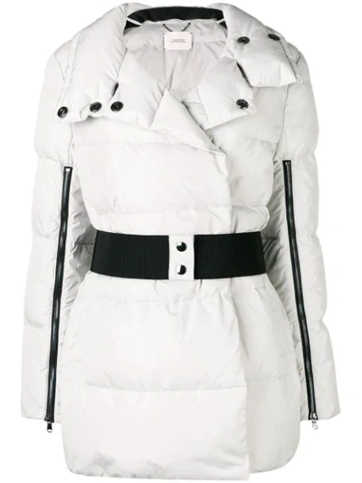 Shop Dorothee Schumacher Padded Belt Coat - White
